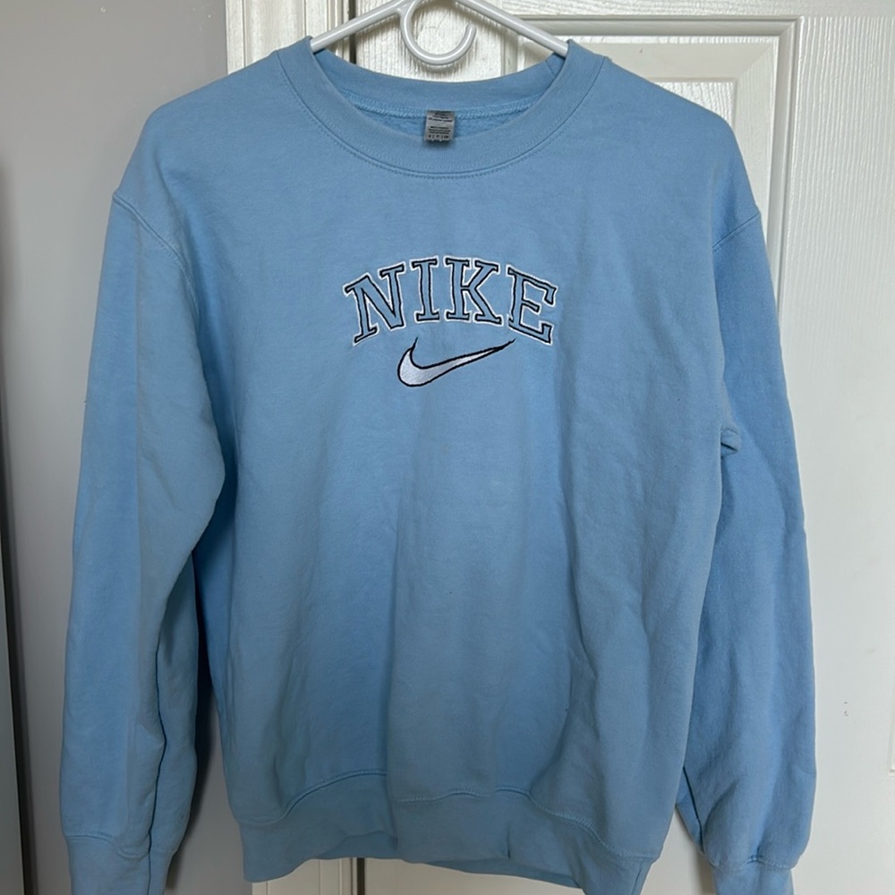 Custom Nike crewneck blue